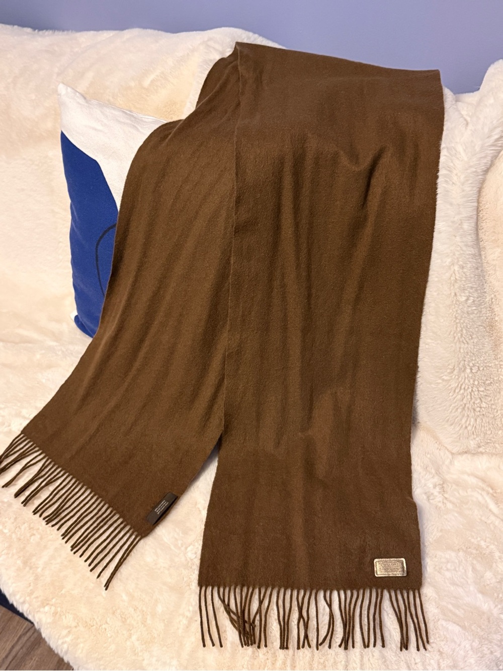 100% Cashmere Coach Scarf